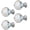 Silver, variant on Crystal Cabinet Knobs,1 Inch(25 mm) Round Glass Knobs Kitchen Cabinets Dresser Bathroom Cabinet Knobs Cupboard Wardrobe Pulls Handles,Gold Base,Pack of 4