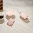 thumbnail image 3 of Conjuntos Únicos de Accesorios de Baño de Rayas Verticales Duraderos en Color Rosa de Vidrio, 3 of 4