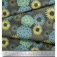 thumbnail image 2 of Soimoi Gray Viscose Chiffon Fabric Artistic Flower Mandala Print Fabric by Yard 42 Inch Wide, 2 of 3