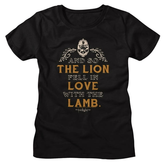 Twilight Lion Lamb Quote Black Women's T-Shirt