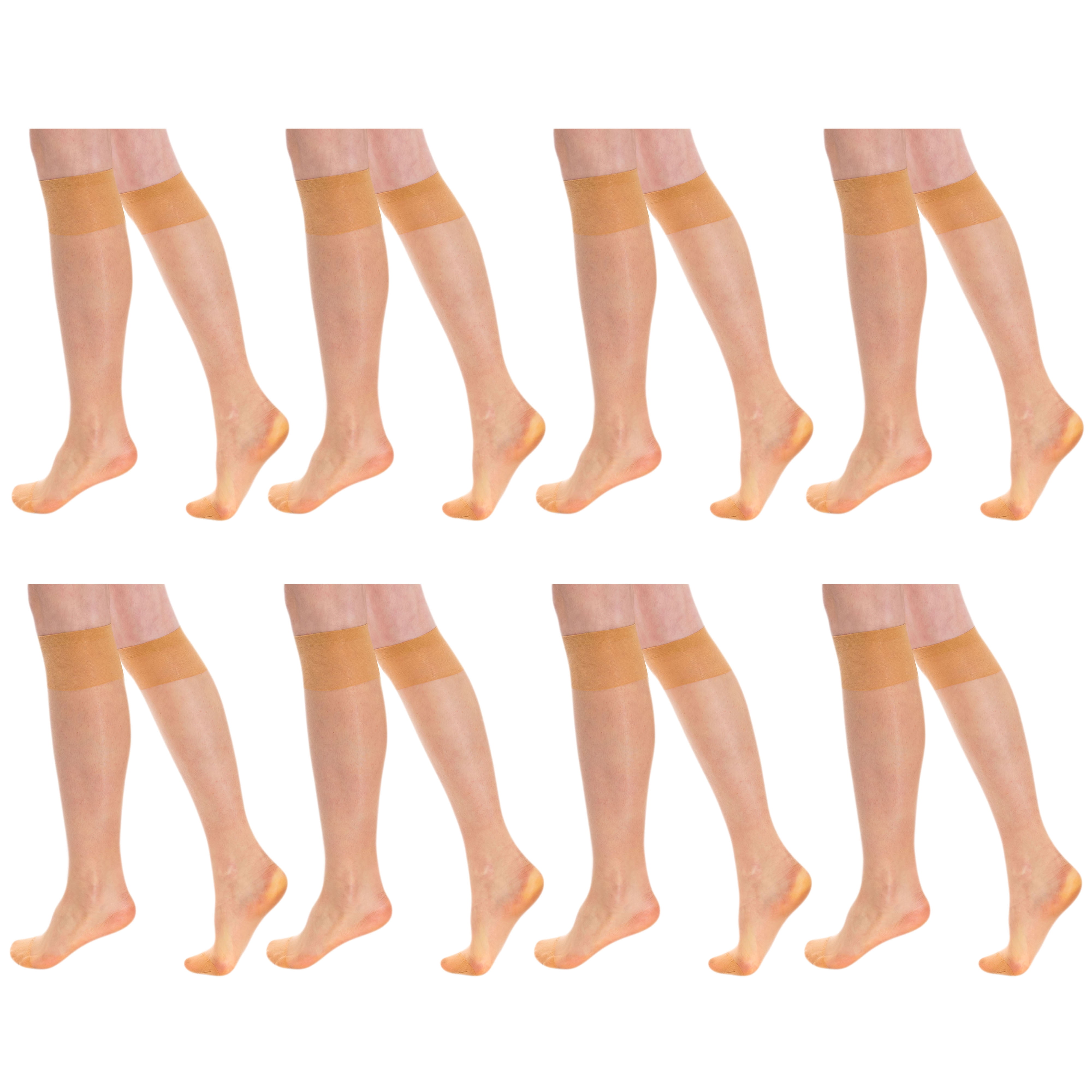 12 Pairs Ladies Knee High Socks - 15 Denier, Sheer Comfort Top, Size 4-7 8 thumbnail image