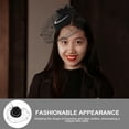 thumbnail image 3 of SOPOTUTU Stylish Black Fascinator Hat with Breathable Mesh Veil for Weddings, Parties, and Special Occasions, 3 of 7