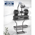 thumbnail image 4 of Carrito de ducha YASONIC Hanging Never Rust de aluminio gris, 4 of 8