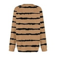 thumbnail image 3 of Fancifize Women's Striped Sweatshirt Long Sleeve Loose Fit Pullover Top Casual Color Block Fall Fashion Outfits, 3 of 5