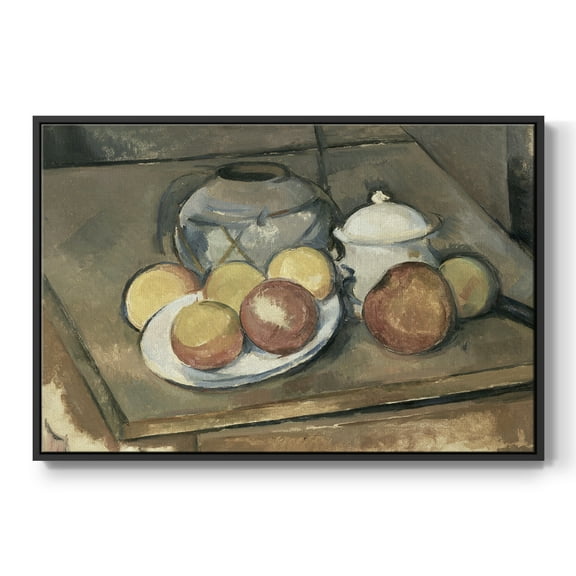 Vintage Botanical Print-VI By Wexford Home Framed in Black Wood Gallery Wrapped Canvas 17 in. x 25 in.