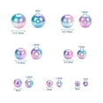 thumbnail image 2 of 1 bag 420pcs 7 style Rainbow ABS Plastic Imitation Pearl Beads Gradient Mermaid Pearl Beads Round Medium Orchid 9.5mm Hole: 1.6mm, 2 of 7