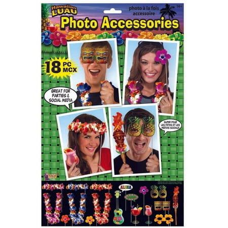 Luau Party Supplies Photo Props (18 Piece)