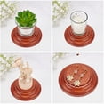 thumbnail image 5 of Nature Wood Display Base Round Orange Red Wooden Base 3.8x0.8 inch Wood Display Stand Wooden Pedestal for Figure Toy Model DIY Crafts Display or Home Decoration, 5 of 9