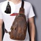 thumbnail image 3 of FloreceBien Al aire libre Casual Viajes Senderismo Té Crossbody Pecho Sling Bag Mochila Hombres Cuero, 3 of 5