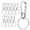 Silver, variant on 10Pcs Metal Keychains Keyring Key Chain Ring Clip Holder Organizer for Home Car Keys Key Finder Women Men