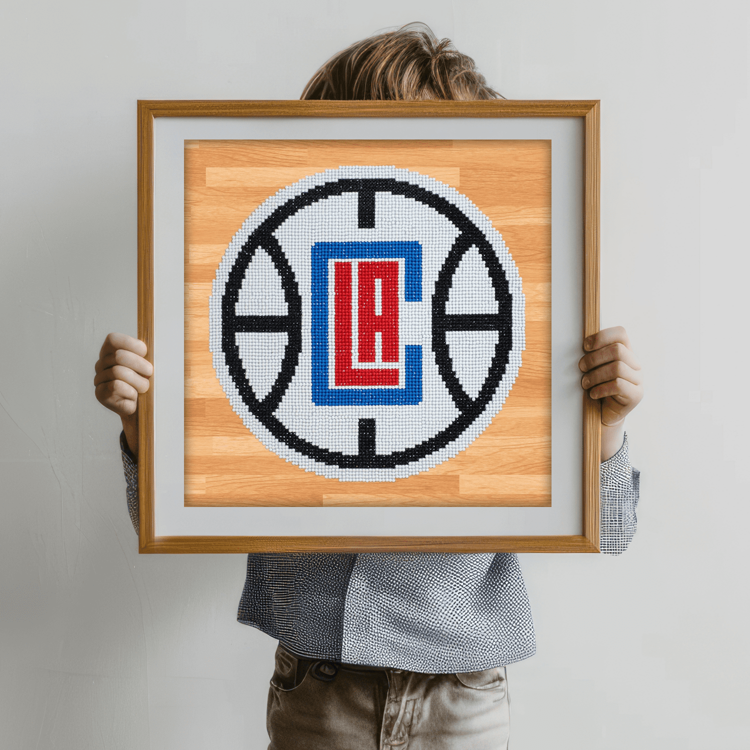 Diamond Dotz NBA Los Angeles Clippers Basketball Diamond Painting Kits for Adults - Diamond Art Kits a Relaxing Creative Craft Kit with Dotz Gems 12.6"x12.6"