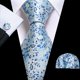 thumbnail image 3 of Conjunto de corbatas Barry.Wang con estampado floral de seda y pañuelo, 3 of 6