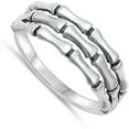 thumbnail image 4 of Triple Bone Goth Death Ring .925 Sterling Silver Band Jewelry Female Male Unisex Size 9, 4 of 4