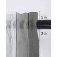 thumbnail image 6 of Blue Gray Ombre Tier Curtains 45 Inch Length, Sheer Curtains for Bedroom Living Room Window Vintage Country Wooden Rod Pocket Voile Drapes Kitchen Curtains Small Half Window 27.5"x45" 2 Panels, 6 of 6