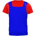 thumbnail image 2 of Halloween Italian Red Plumber Costume All Over Adult T-Shirt - Small, 2 of 2