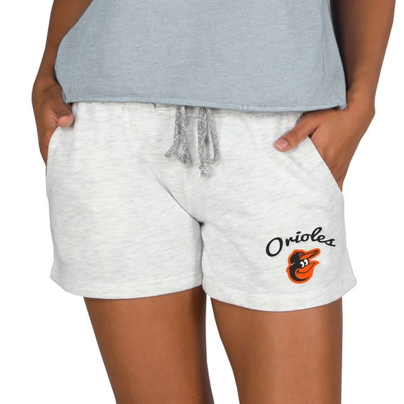 Women's Concepts Sport Ash Baltimore Orioles Mainstream French Terry Tri-Blend Shorts