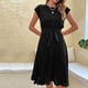thumbnail image 4 of ICHUANYI Clearance Summer Women's Sleeveless Solid Color Pleated Dresses(Black, S) ICHUANYI WER2023081114208, 4 of 5