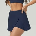 thumbnail image 6 of Ediodpoh Tennis Skirts for Women Summer Tennis Short Skirt Ice Feel Movement Slit Skirt Pants for Running Fitness Sports Skirts for Women Dark Blue M, 6 of 9