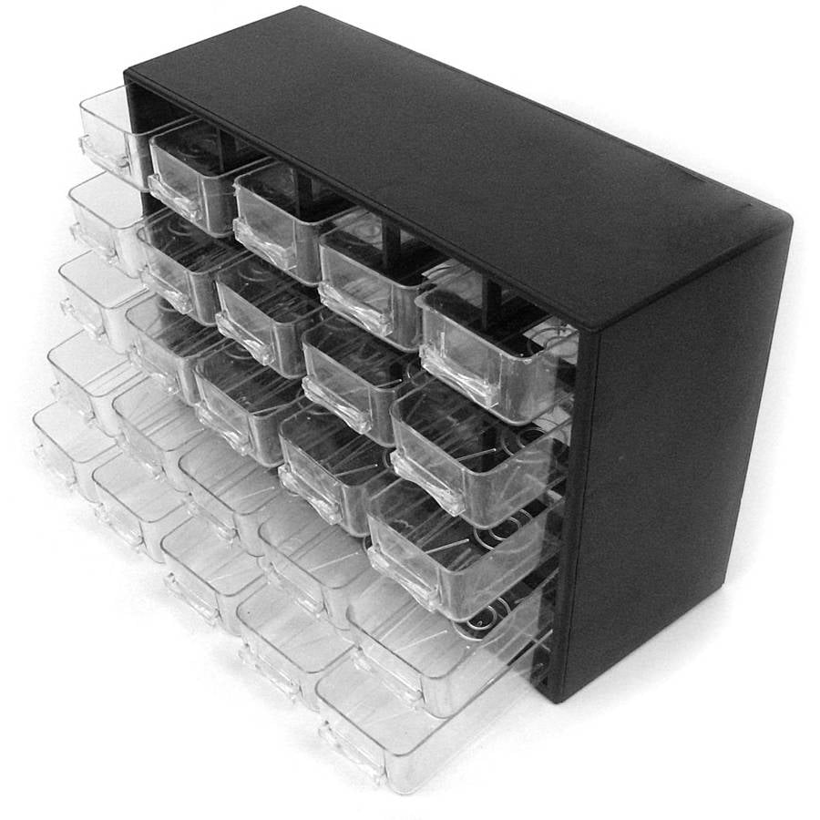 Stalwart 25 Compartment Durable Plastic Hardware Storage Box
