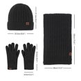 thumbnail image 2 of Gorro de punto de invierno, gorro, bufanda larga, guantes con pantalla táctil, conjunto de gorro de calavera, guantes más cálidos para el cuello, 2 of 5