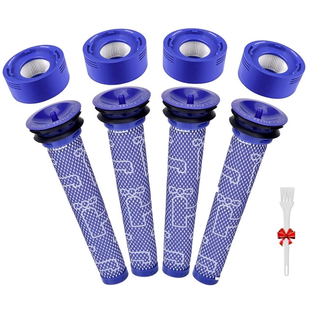 8 Pack Vacuum Filter Replacement Kit compatible with Dyson V7, V8 Animal and V8 Absolute Cordless Vacuum, 4 Post Filter, 4 Pre Filter, Replaces Part # 965661-01 & 967478-01 (Pack of 8)