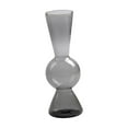 thumbnail image 1 of Florero de cristal gris Macarena florero de escritorio, 1 of 8