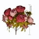 thumbnail image 2 of Ramo de flores de peonía artificial Oficina en casa Decoración floral falsa Ramo de flores de seda para banquete de boda, rojo oscuro Eigraketly HA7181-05B, 2 of 5