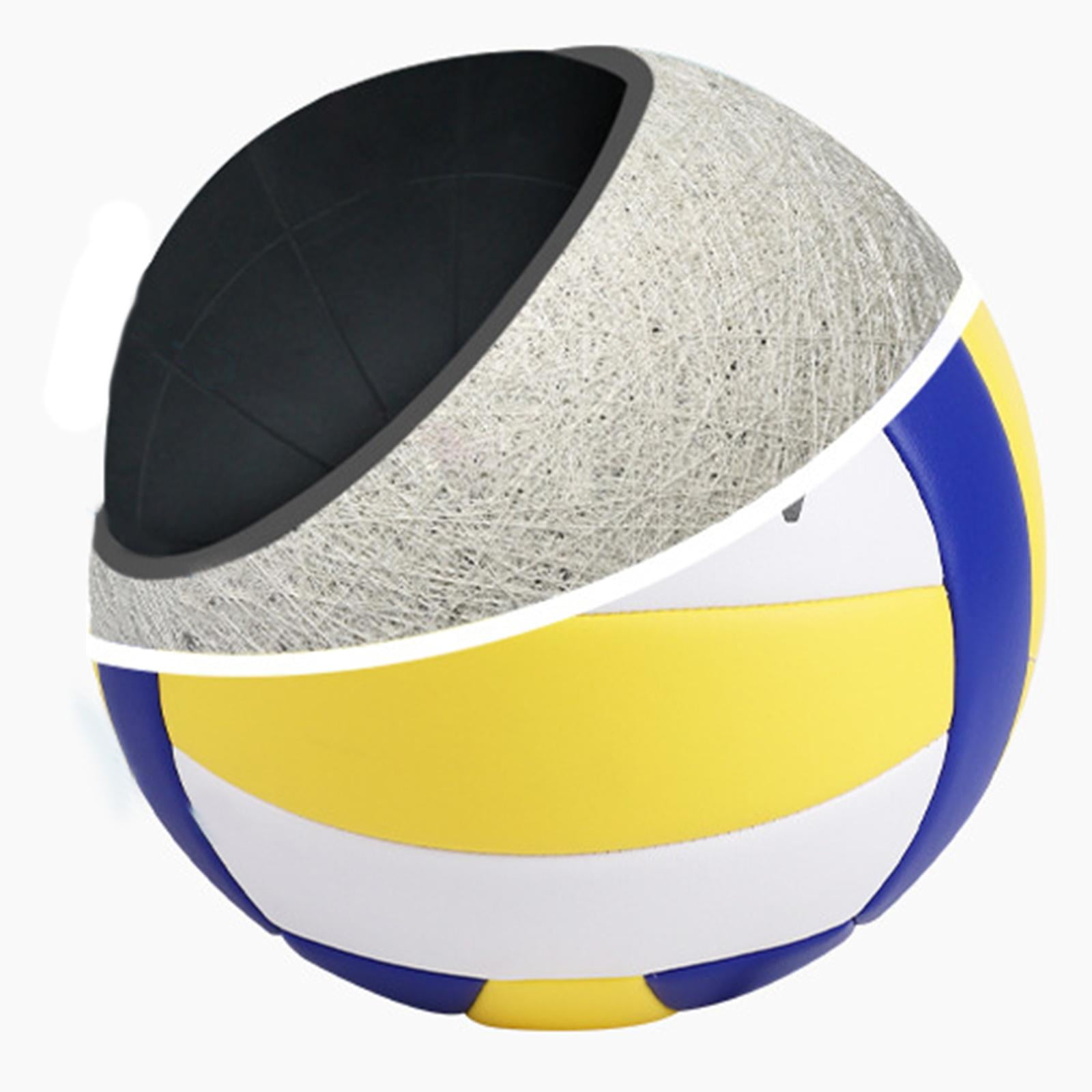 Professional PU Leather Indoor/Outdoor Volleyball with Pump Blue