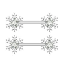 Body Accentz Nipple Ring Bar Glam Snowflake Shield Ring Sold as Pair Barbell