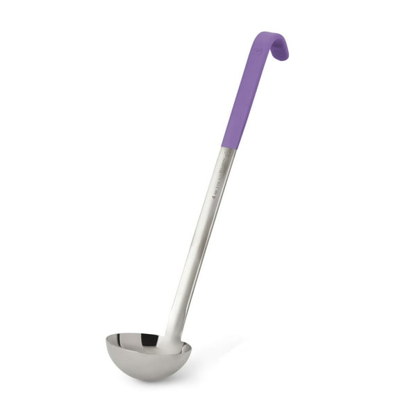 Vollrath 4980480 Purple Handled 4 Ounce Stainless Steel Ladle