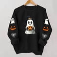 thumbnail image 6 of Women's Halloween Ghost Pumpkin Sweatshirts Long Sleeve Graphic Pullover Sweaters Crewneck Casual Fall Shirts Holiday Tops, 6 of 8