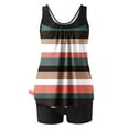thumbnail image 5 of Efsteb Tankini Bathing Suits for Women Two Piece Conservative Two Piece Bathing Suits Summer High Waist Bikini Print Tankini Top with Bottom Beach Swimwear (Multicolor,L), 5 of 6