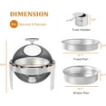 thumbnail image 3 of Ktaxon Roll Top Chafing Dish for Buffet, 6 Quart Stainless Steel Buffet Set with Visible Window, Chafers and Warmers Sets for Party, Catering, Wedding, Banquet, Graduation, 3 of 8