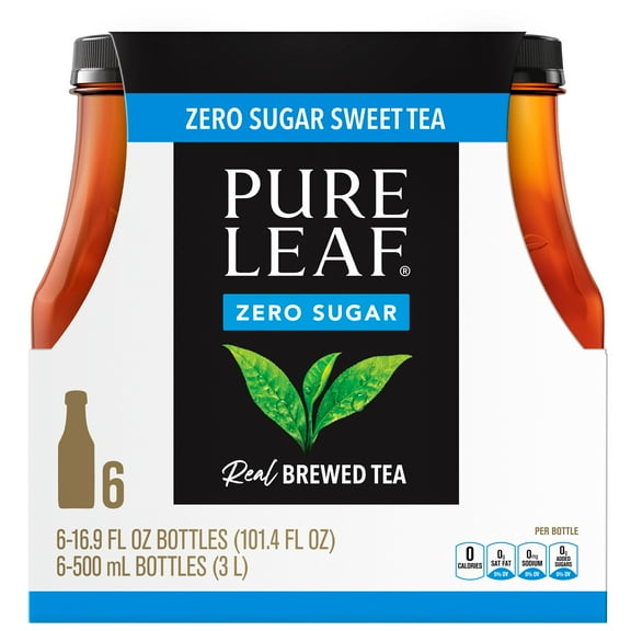 Pure Leaf Zero Sugar Real Brewed Tea Sweet Tea 16.9 Fl Oz, 6 Count