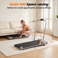 thumbnail image 4 of Walking Pad Treadmill with Handle Bar & 6% Adjustable Incline, Foldable Portable Treadmills for Home Office, Quiet Under Desk Treadmill, Silver, 4 of 11