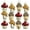 Acorn & Mushrooms, variant on Lillian Vernon Glass Mittens Christmas Keepsake Ornaments - Set of 12, 2.5" Tall