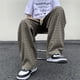 thumbnail image 2 of Pantalones a cuadros para hombre, pantalones holgados para hombre 2024, pantalones casuales rectos para hombre/mujer, pantalones de fregado de pierna ancha estilo hip-hop estilo Harajuku, 2 of 4