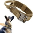 thumbnail image 2 of Collar táctico para perro con asa de control, ajustable, de nailon militar, con hebilla de metal, acolchado para perros medianos y grandes, para entrenamiento., 2 of 7