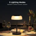thumbnail image 4 of 12"2 Pack Mushroom Table Lamp, 3 Color Temperatures Touch Control, for Bedroom, 4 of 8