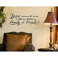 thumbnail image 3 of Family Wall Decals - Love Overflows Joy Never Ends - Home Vinyl Lettering Decor Stickers 23x11-Inch Black, 3 of 6