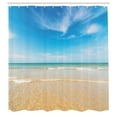 thumbnail image 2 of Ambesonne Hawaii Shower Curtain, Tropic Sea Sky Scenery, 69"Wx84"L, Cream Blue, 2 of 4