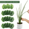 thumbnail image 4 of EDIMENS Artificial Monstera Plants, 28'' Fake Plants Tropical Palm Tree with Plastic Plant Pot, Desk Faux Plants Indoor for Home Decor, 18 Leaves, 4 of 10