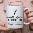 thumbnail image 6 of 7 Month Anniversary Mugs for Girlfriend Boyfriend - Seven Month Anniversary Mug for Him Her Couple Lovers - 7 Months Down A Lifetime To Go Happy Anniversary Mug - 11 oz Coffee Mug, 6 of 7