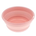 thumbnail image 2 of bo plegable, canasta de ndería plegable, ahorro de espacio, duradero, impermeable, liviano, fácil de plegar y desplegar Rosa 4 Soledad Lavabo plegable Redondo, 2 of 10