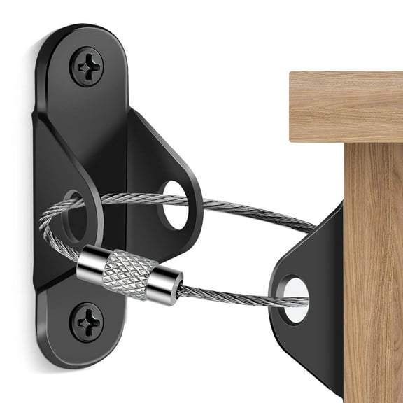 GoXteam 10 Packs Furniture Anchors Anti Tip Furniture Anchors for Baby Proofing, Furniture Wall Anchor Earthquake Straps for Furniture Dresser Wall Safety Anchor Furniture