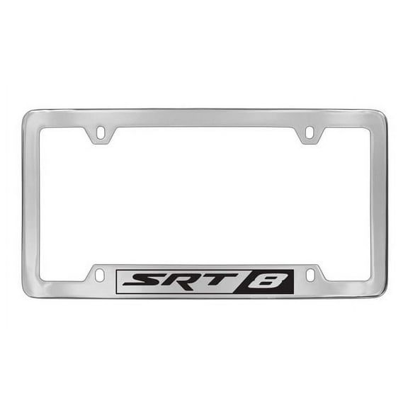 Jeep SRT-8 Chrome Plated Metal Top Engraved License Plate Frame Holder