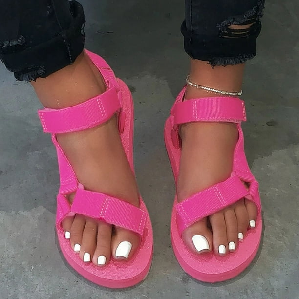 Zapatos de mujer para mujer Sandalias planas de color sólido