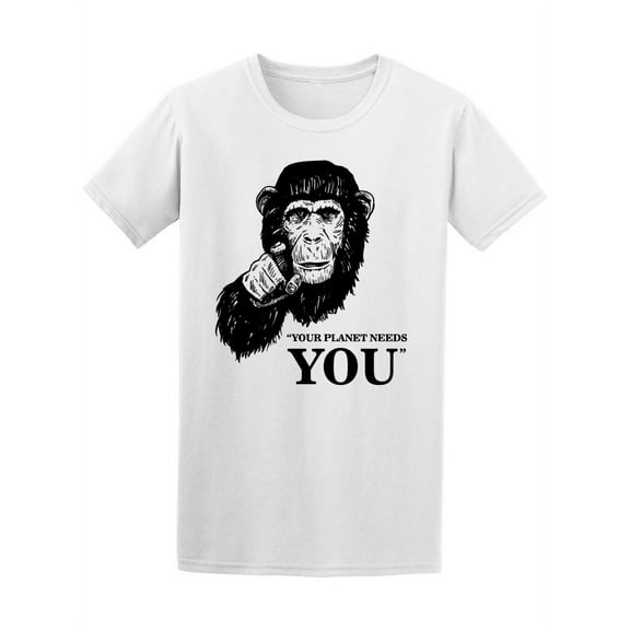 Your Planet Needs You Ape T-Shirt Men -Image by Shutterstock, Male x-Large