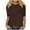 04 Brown, variant on XIAfhje Women Tops Summer 3/4 Sleeve Crew Neck T Shirts Dressy Casual Tunic Blouses Plus Size Loose Tshirts Solid Color Elegant Comfy Soft Tunic Tops Tee Shirt