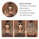 thumbnail image 4 of A en otoño Teñido de color marrón Largo hasta los hombros Cabello rizado pequeño Peluca de seda para mujer resistente a altas temperaturas Adecuada para uso diario Cosplay 50 cm/20 pulgadas, 4 of 8
